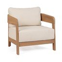 Vrtna fotelja od masivnog drveta u prirodnoj boji Pablo – Bizzotto