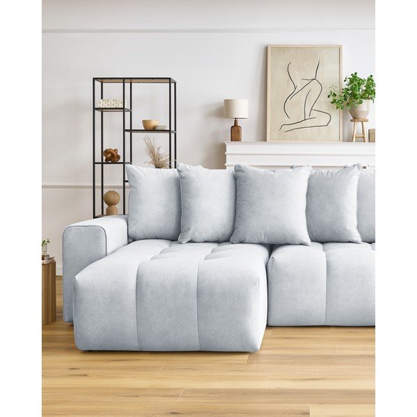 Svijetlo siva kutna garnitura (lijevi kut) Mont-Blanc - Bobochic Paris-image-1