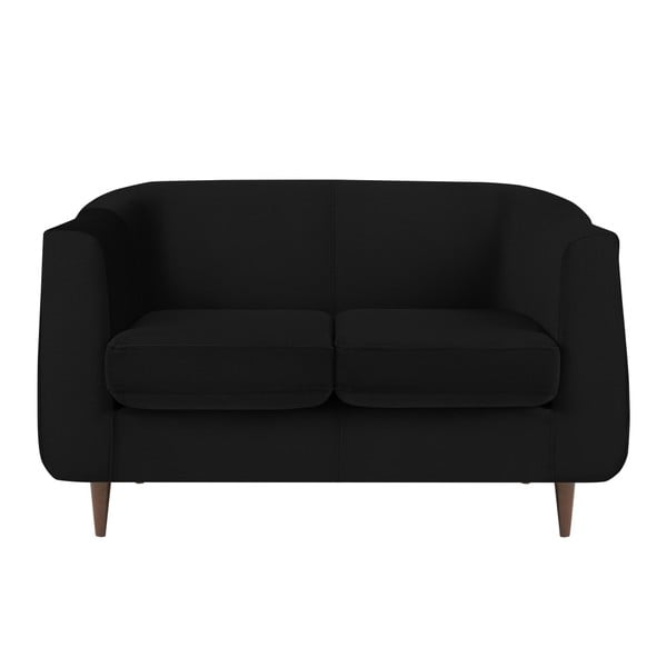 Kauč od crnog baršuna Kooko Home Glam, 125 cm