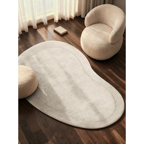 Krem ručno rađen tepih od mješavine vune 125x200 cm Kari Organic – Villeroy&Boch-image-1