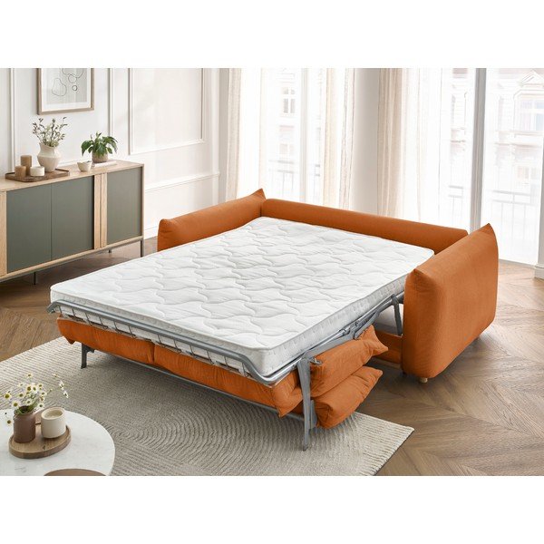 Narančasta sklopiva sofa 214 cm Ernest – Bobochic Paris-image-1