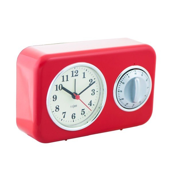Kuhinjski sat s crvenom vintage minutom-image-1