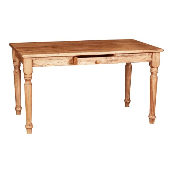Drveni stol za blagovanje s ladicom Biscottini Draw, 140 x 90 cm