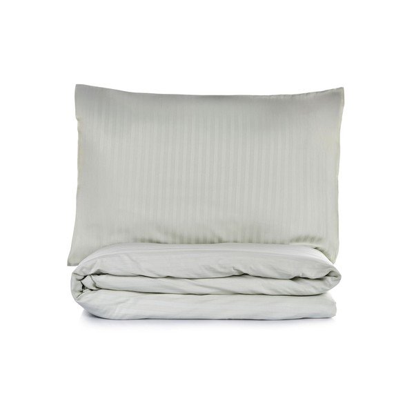 Kadulja zelena posteljina za krevet za jednu osobu 200x140 cm Stripe  – Mijolnir