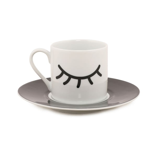 Set od 2 šalice i tanjurića Kütahya Porselen Eyes, 90 ml-image-2