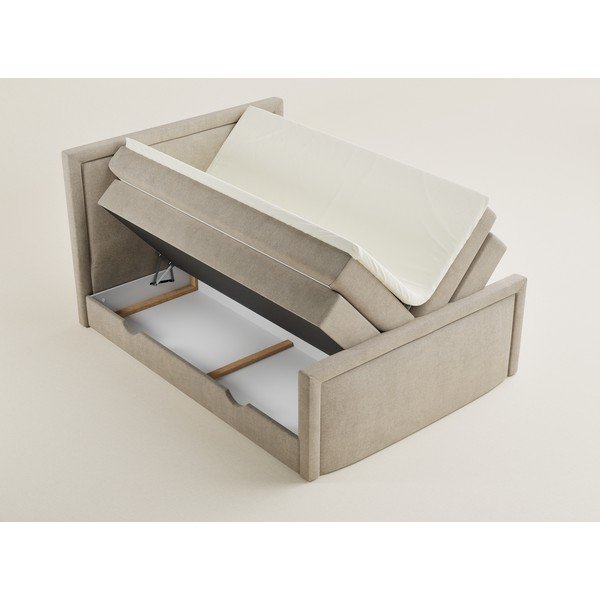 Bež boxspring krevet s prostorom za odlaganje 160x200 cm Fresco – Maison de Rêve-image-3