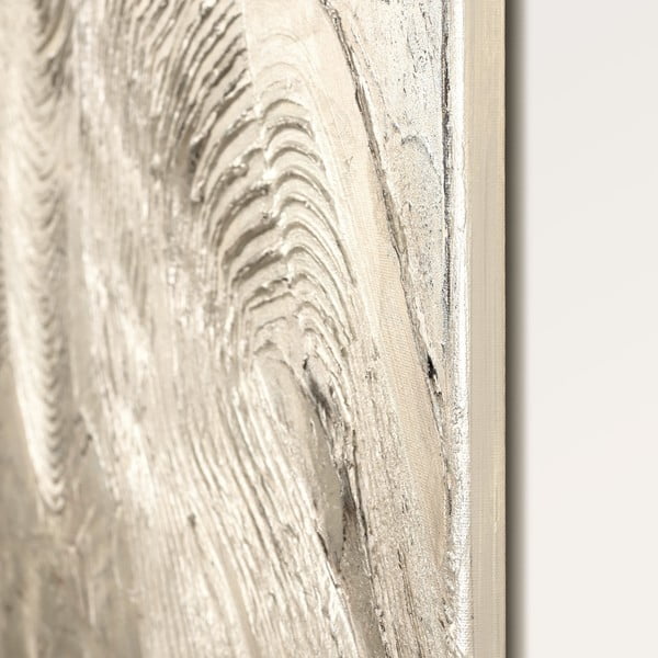 Ručno oslikana slika 88x118 cm Metallic Silver – Malerifabrikken-image-2