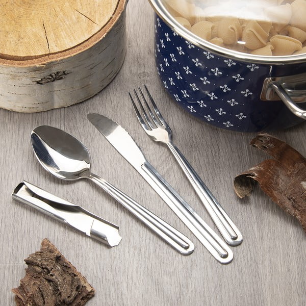 Pribor 4 kom od nehrđajućeg čelika u srebrnoj boji KEMP – Orion-image-1