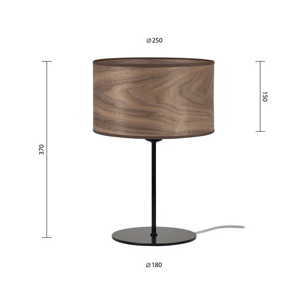 Tamnosmeđa stolna lampa od prirodnog furnira Sotto Luce Tsuri S, ⌀ 25 cm-image-3