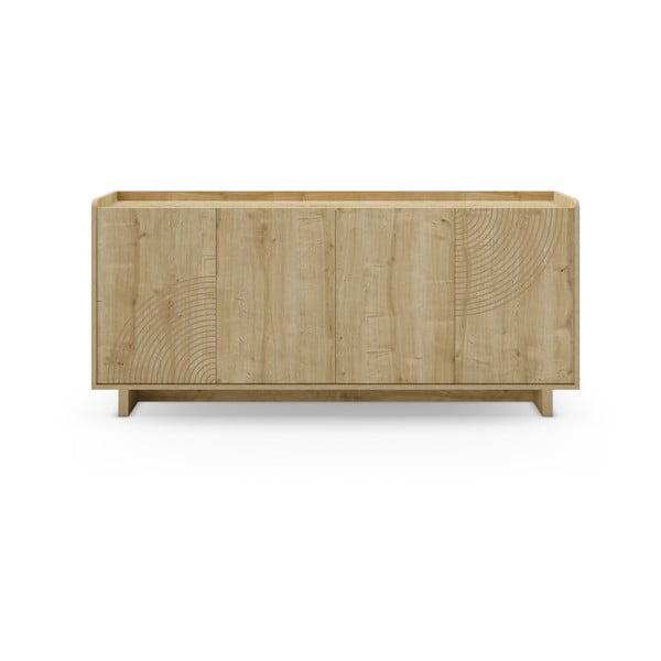 Komoda u dekoru hrasta u prirodnoj boji 180x80x40 cm Daira – Marckeric