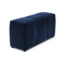 Plavi baršunasti naslon za ruke za modularnu sofu Rome Velvet - Cosmopolitan Design