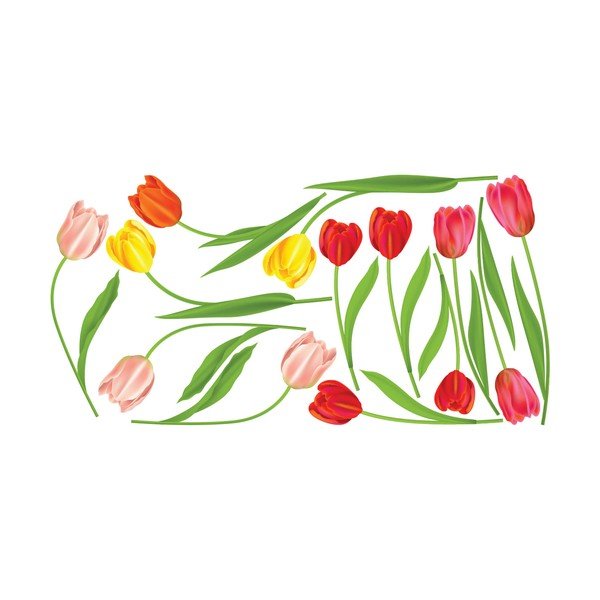 Set zidnih naljepnica Ambiance Wild Tulips-image-2