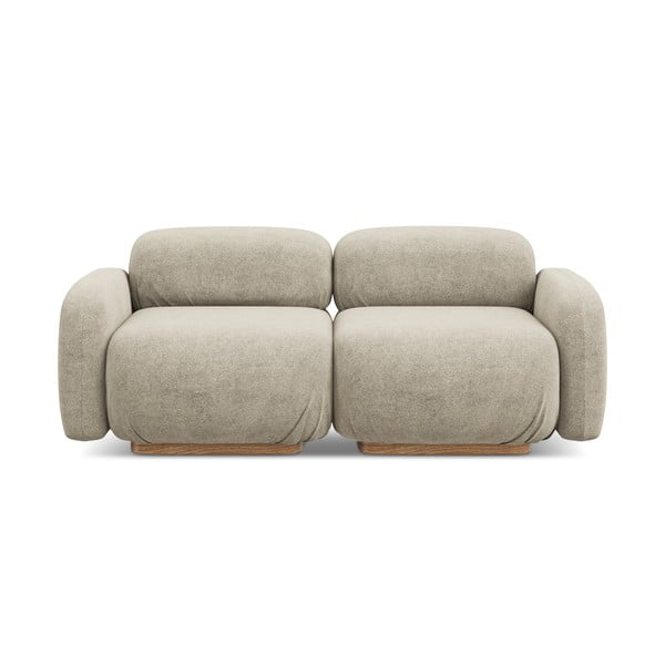 Bež sofa od bouclé tkanine 190 cm Ailani – Makamii