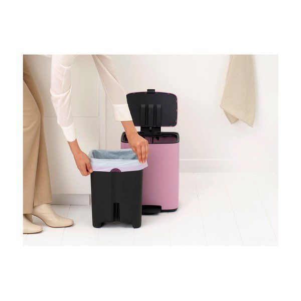 Ružičasta željezna kanta za smeće s pedalom 12 l Bo – Brabantia-image-2