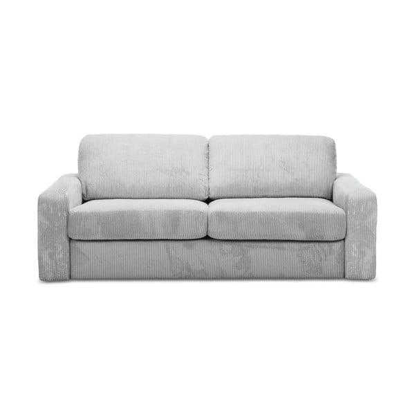 Svijetlo siva sklopiva sofa od samta 195 cm Nona – Makamii