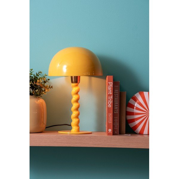 Žuta  stolna lampa s metalnim sjenilom (visina 39 cm) Prisa – Leitmotiv-image-1