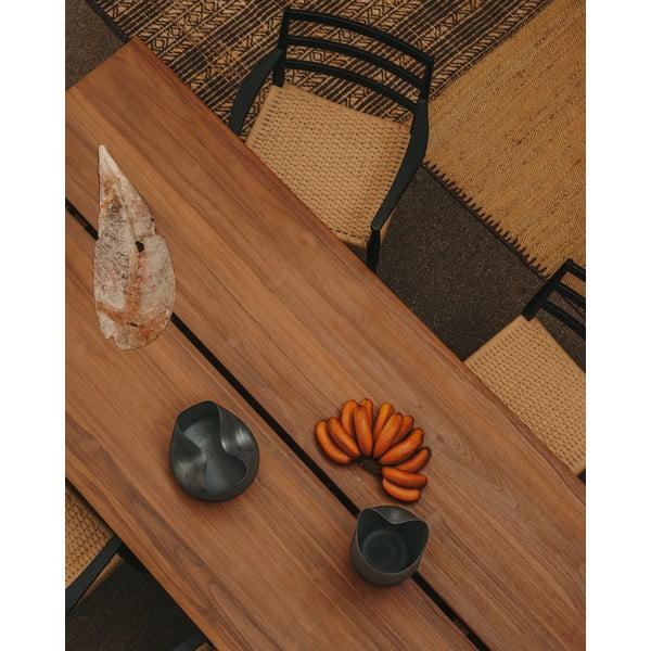 Blagovaonski stol od masivne tikovine u prirodnoj boji 100x220 cm Sashi – Kave Home-image-3