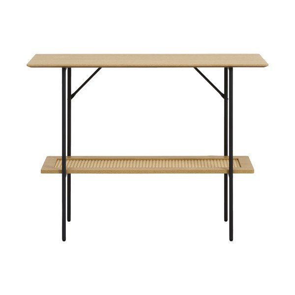 Pomoćni stol u dekoru hrasta u prirodnoj boji 37x100 cm Pensacola – Unique Furniture-image-1