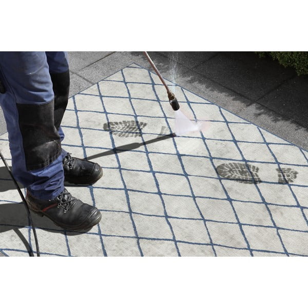 Plavo-krem vanjski tepih NORTHRUGS Malaga, 120 x 170 cm-image-1