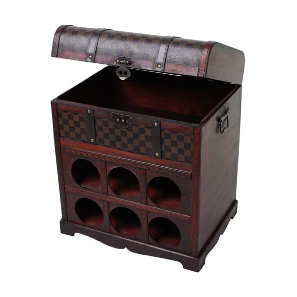 Smeđa vitrina za vino broj boca 6 kom, 41x48 cm – Deco Pleasure-image-2