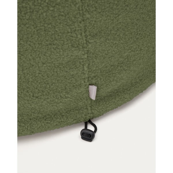 Zeleni tabure od bouclé tkanine Kaeli – Kave Home-image-4