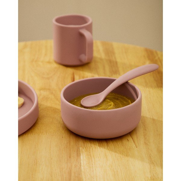 Silikonski dječji set posuđa 2 kom Lili – Kave Home-image-1