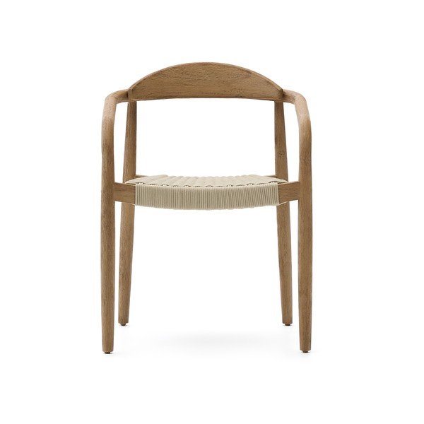 Bež/u prirodnoj boji blagovaonska stolica od masivnog drveta Nina – Kave Home-image-2