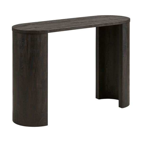 Tamno smeđi pomoćni stol u dekoru hrasta 38x114 cm Bibione – House Nordic