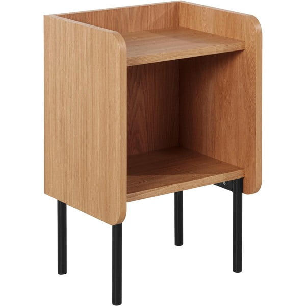 Noćni ormarić u dekoru hrasta s policama Wrap - Bonami Selection-image-3