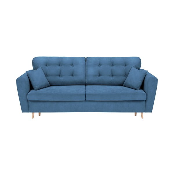 Plavi kauč na razvlačenje s prostorom za odlaganje Cosmopolitan Design Grenoble