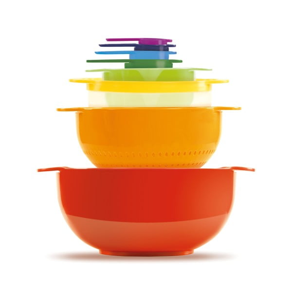 8-dijelni kuhinjski set zdjela i mjernih čaša InnovaGoods Rainbow