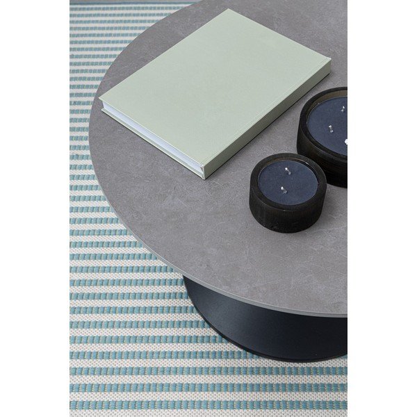 Crni okrugao stolić za kavu s pločom stola u mramornom dekoru ø 70 cm Joona – Bizzotto-image-3