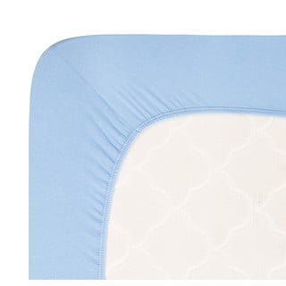 Plava plahta s gumom od jerseya 160x200 cm Boxspring – Andrea Simone