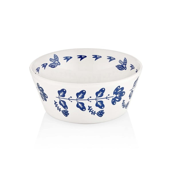 Bijelo-plava porculanska zdjela Mia Bloom, ⌀ 23 cm