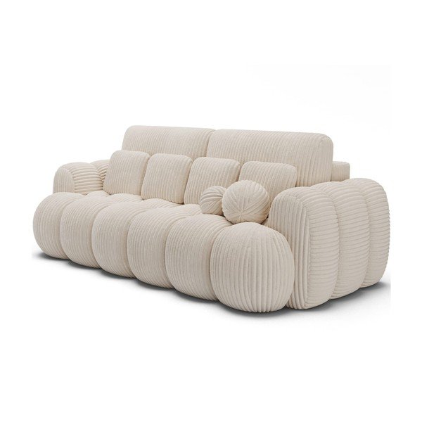 Bež sklopiva sofa od samta 256 cm Cotonn – ELTAP-image-2