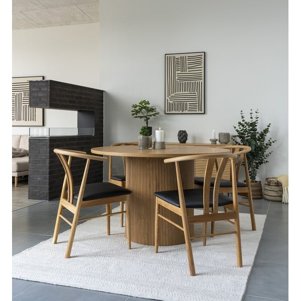 Okrugao blagovaonski stol u dekoru topole ø 120 cm Boavista – House Nordic-image-1