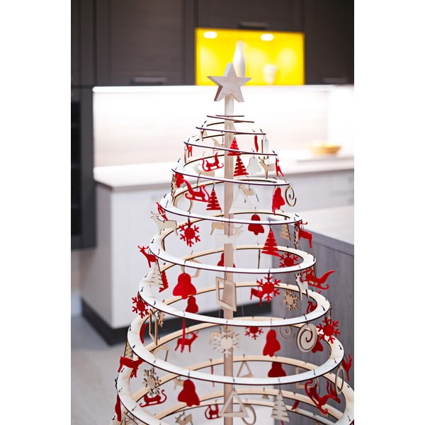 Drvena zvijezda na ukrasnom božićnom drvcu Spira Large-image-2