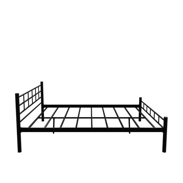 Crni metalni bračni krevet s podnicom 160x200 cm K70 – Kalune Design-image-3