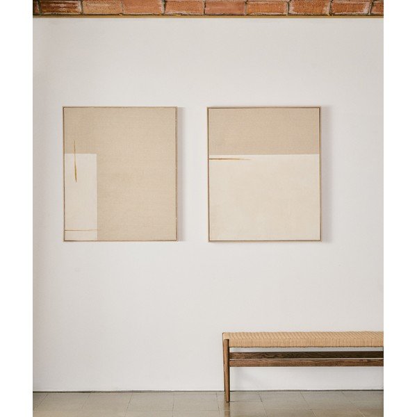 Ručno oslikana slika s okvirom/na platnu 80x100 cm Salin – Kave Home-image-1