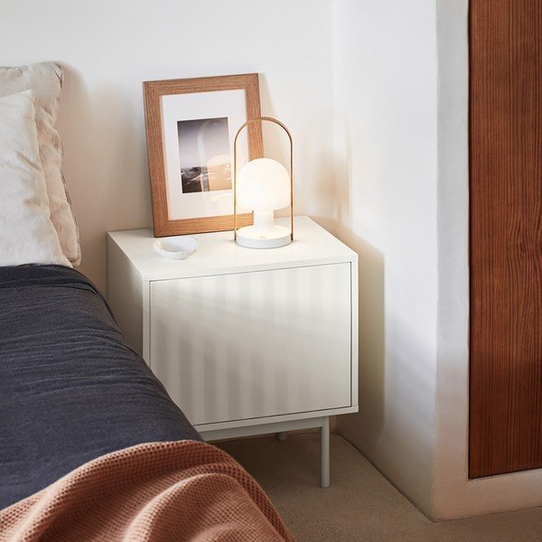 Bijeli noćni ormarić u mat dekoru Sierra – Teulat-image-1