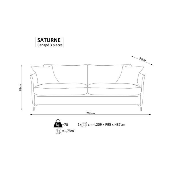Tamno sivi trosjed Windsor &amp; Co. Sofe Saturn-image-4