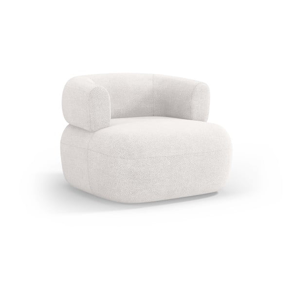 Bijela fotelja od bouclé tkanine Jenny – Micadoni Home