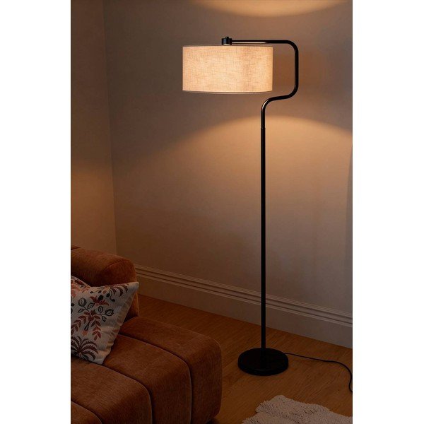 Crna/krem tekstilna stojeća svjetiljka (visina 160 cm) Josho – Ellos Home-image-1