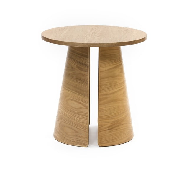 Okrugao pomoćni stol u dekoru hrasta ø 50 cm Cep – Teulat