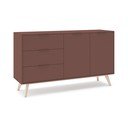 Komoda u mat dekoru boja terakote 140x81x40 cm Campus – Marckeric