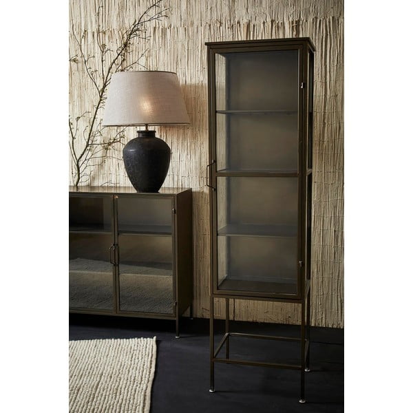 Metalna vitrina zlatne boje 123,5x91,5 cm Dagenham - Côté Table-image-1