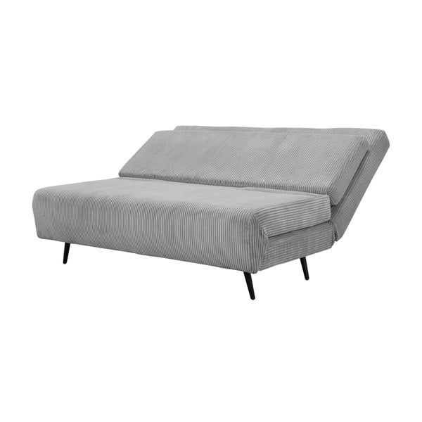 Svijetlo siva sklopiva sofa od samta 140 cm Mallory – Støraa-image-1