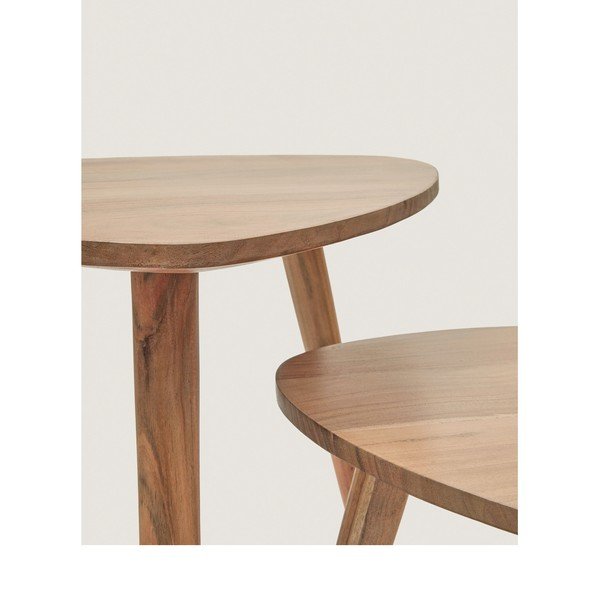 Pomoćni stolići u setu 2 kom od masivnog bagrema 60x61 cm Duvani – Kave Home-image-4