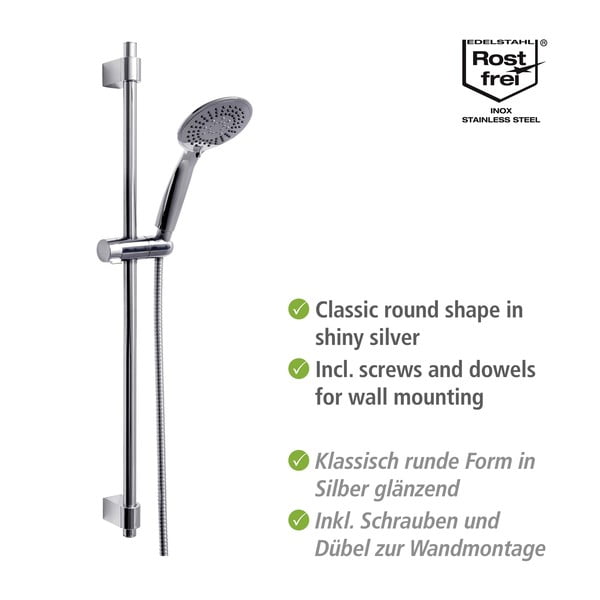 Tuš set od nehrđajućeg čelika u sjajnoj srebrnoj boji 66 cm Young - Wenko-image-3