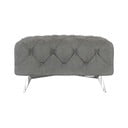 Sivi baršunast tabure Chelsea – Ropez